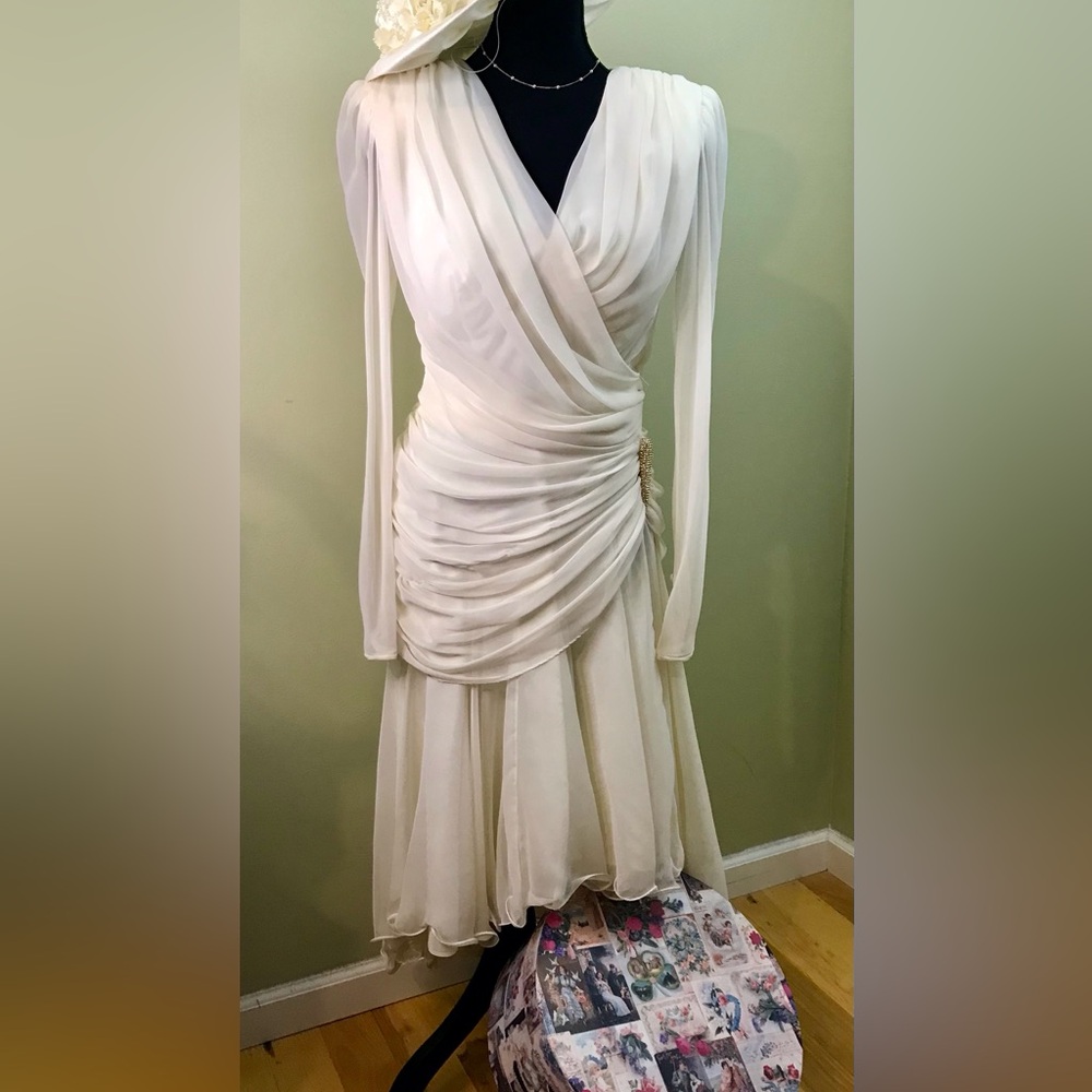 VINTAGE ELISSA MOTHER OF THE BRIDE DRESS & CUSTOM HAND MADE HAT